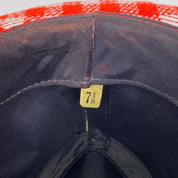 Vintage Paul Bear Bryant Original Houndstooth Hat Crimson 7 1/8 Alabama Football - Picture 5 of 15